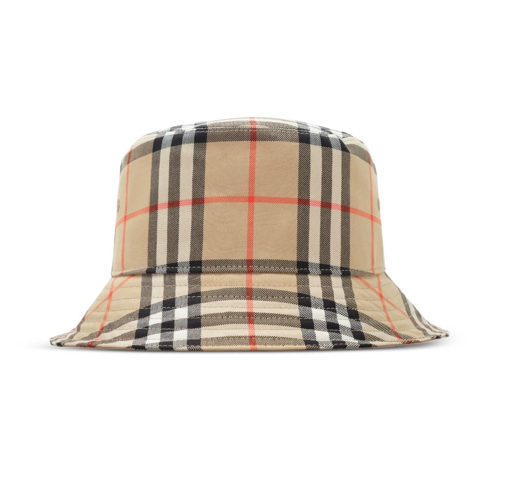 Burberry checked bucket hat