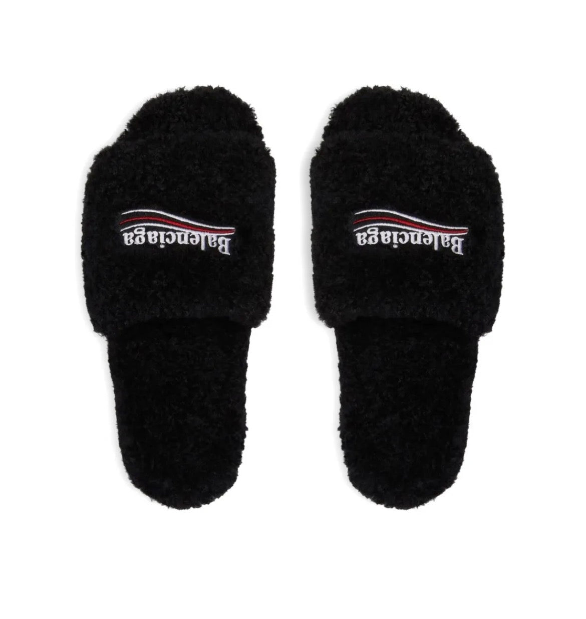 Balenciaga furry slides