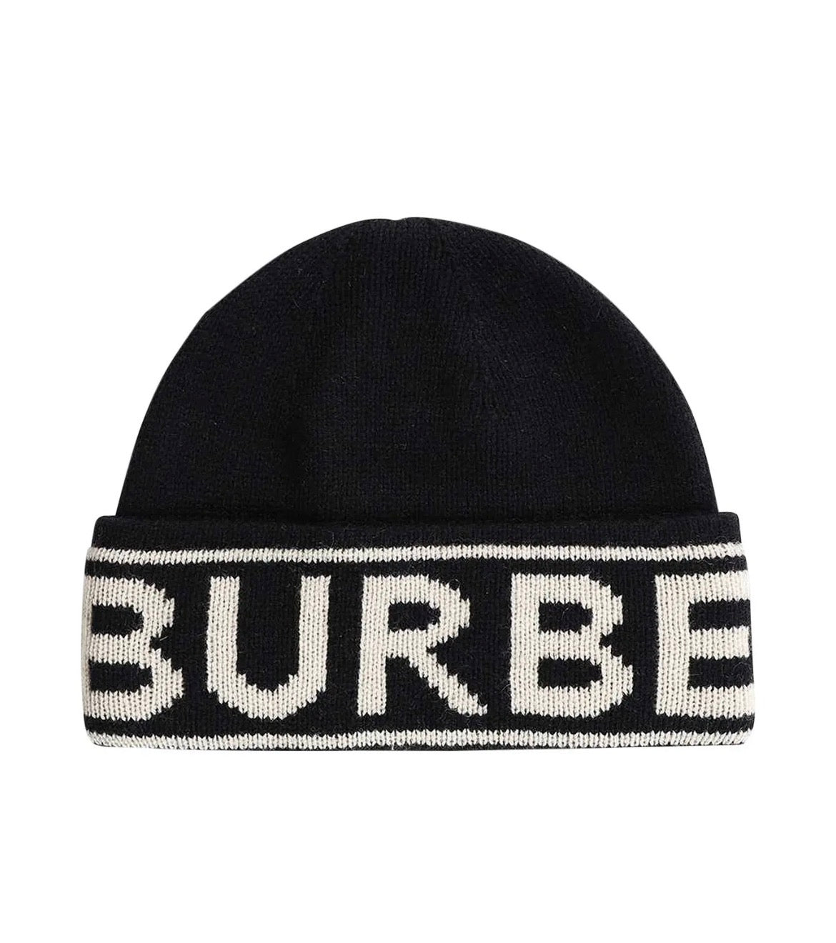 Burberry Cashmere Logo Intarsia Beanie 'Black'