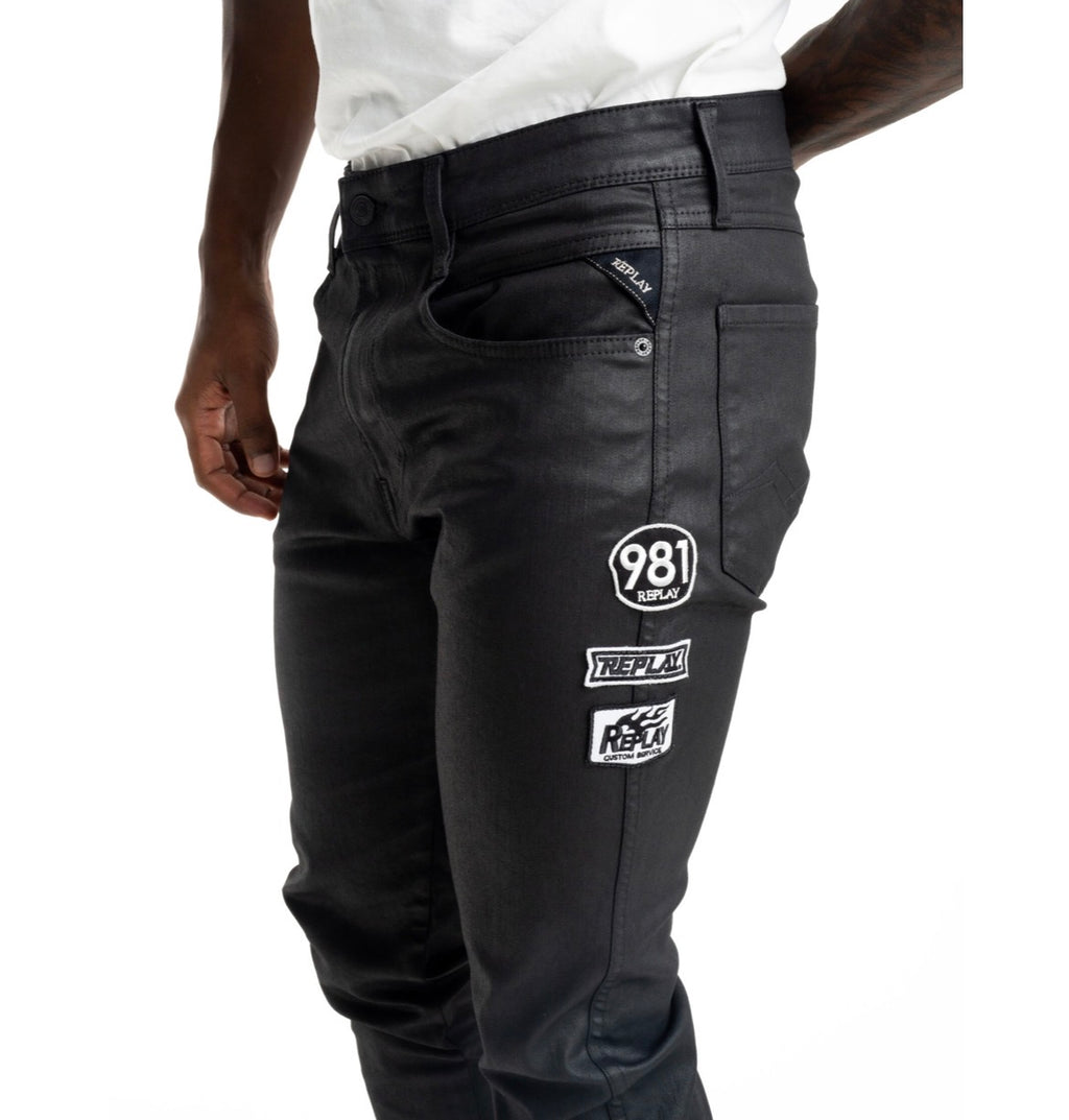 REPLAY SLIM FIT WAX DENIM